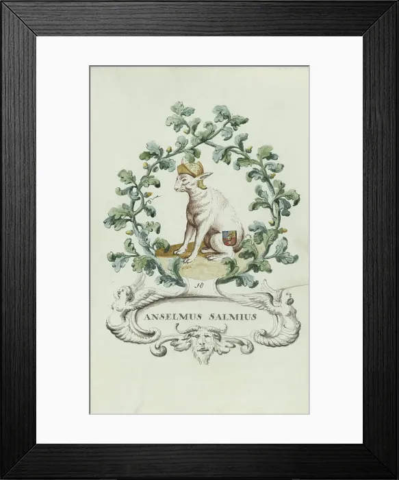 Framed Print : Cartoon of Anselmus Salmius, c.1710-c.1720. Creator: Anon Framed Print : Cartoon of Anselmus Salmius, c.1710-c.1720. Creator: Anon