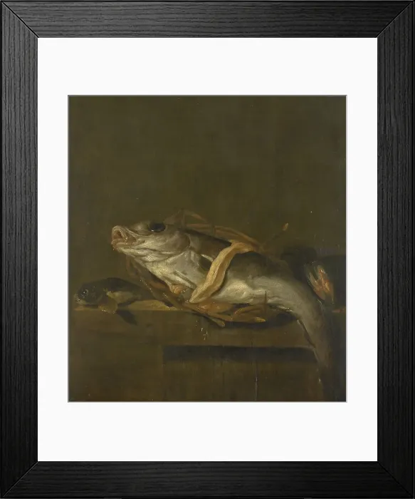 Framed Print : Still Life with a Haddock and Gurnard, 1640-1662. Creator: Jan Vonck Framed Print : Still Life with a Haddock and Gurnard, 1640-1662. Creator: Jan Vonck