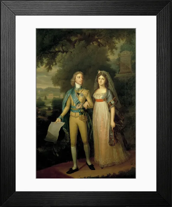 Framed Print : Gustav IV Adolf, 1778-1837, King of Sweden and Fredrika Dorotea Vilhelmina... c.1797-c.1800. Creator: Jonas Forsslund Framed Print : Gustav IV Adolf, 1778-1837, King of Sweden and Fredrika Dorotea Vilhelmina... c.1797-c.1800. Creator: Jonas Forsslund