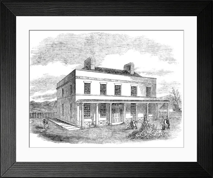 Framed Print : Asylum for the Temporary Reception of Insane Soldiers, at Fort Pitt, Chatham, 1857. Creator: Unknown Framed Print : Asylum for the Temporary Reception of Insane Soldiers, at Fort Pitt, Chatham, 1857. Creator: Unknown