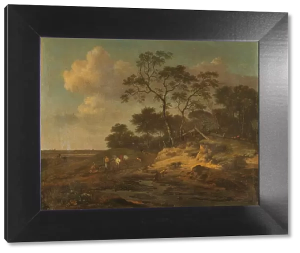 Dune Landscape with Hunters Resting, 1655-1684. Creator: Jan Wijnants