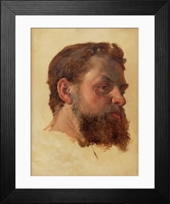 Framed Print : A Bearded Man. Study. Creator: Jorgen Pedersen Roed Framed Print : A Bearded Man. Study. Creator: Jorgen Pedersen Roed