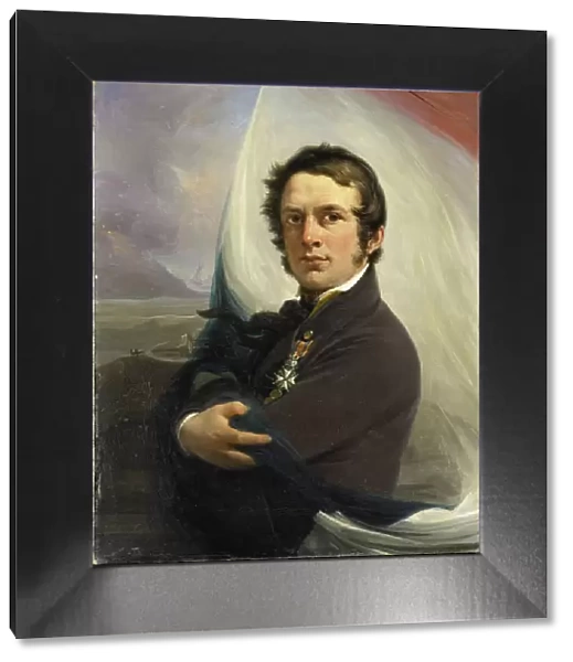Portrait of Jacob Hobein, Rescued the Dutch Flag under Enemy Fire, 18 March 1831, 1832. Creator: Jan Willem Pieneman