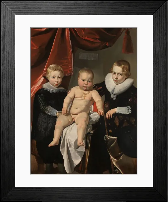 Framed Print : Group Portrait of Three Brothers, c.1627-c.1632. Creator: Thomas de Keyser
