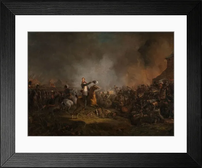 Framed Print : The Prince of Orange at Quatre Bras, 16 June 1815, 1817-1818. Creator: Jan Willem Pieneman Framed Print : The Prince of Orange at Quatre Bras, 16 June 1815, 1817-1818. Creator: Jan Willem Pieneman