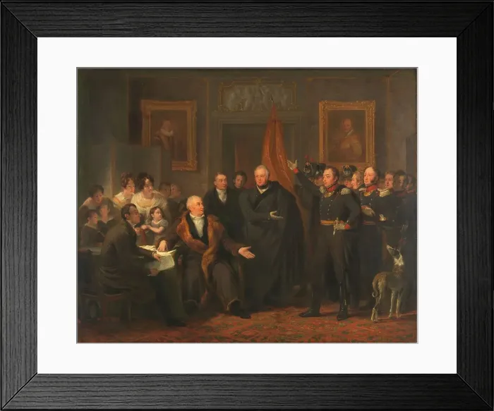 Framed Print : Triumvirate Assuming Power in the Name of the Prince of Orange, 21 November 1813, c.1828. Creator: Jan Willem Pieneman Framed Print : Triumvirate Assuming Power in the Name of the Prince of Orange, 21 November 1813, c.1828. Creator: Jan Willem Pieneman
