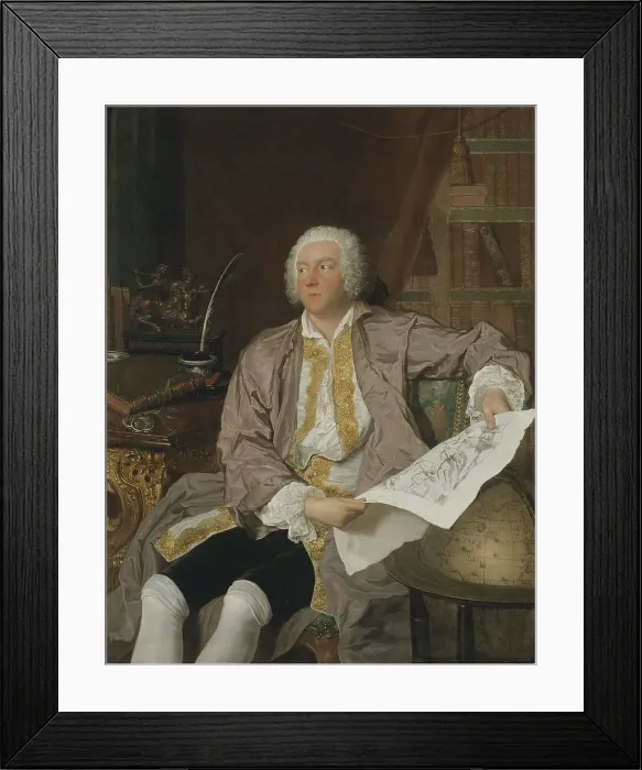 Framed Print : Count Carl Gustaf Tessin, mid-18th century. Creator: Jacques-Andre-Joseph Aved Framed Print : Count Carl Gustaf Tessin, mid-18th century. Creator: Jacques-Andre-Joseph Aved