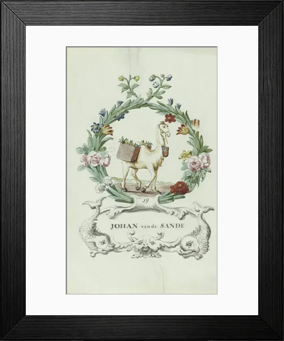 Framed Print : Cartoon of Johan van de Sande, 1710-1720. Creator: Anon Framed Print : Cartoon of Johan van de Sande, 1710-1720. Creator: Anon