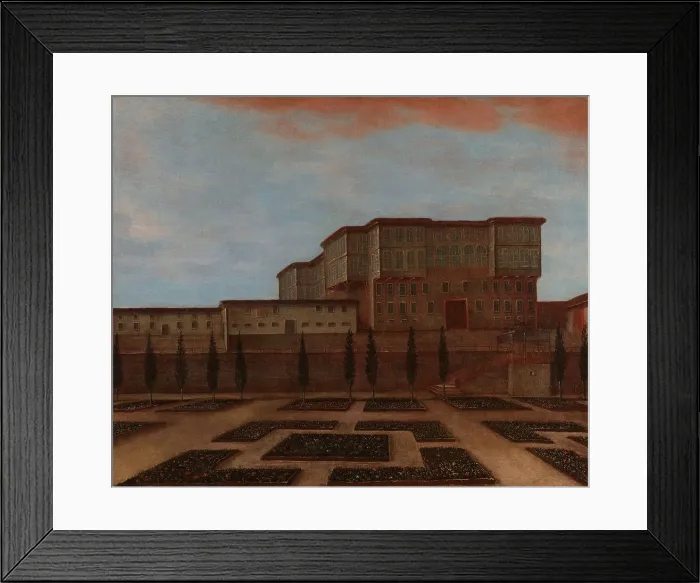 Framed Print : An Embassy Building in Pera, c.1720-c.1744. Creator: Workshop of Jean Baptiste Vanmour Framed Print : An Embassy Building in Pera, c.1720-c.1744. Creator: Workshop of Jean Baptiste Vanmour