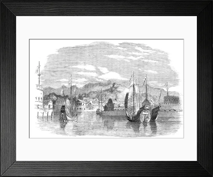 Framed Print : The War in China - The Port of Shanghai, 1857. Creator: Unknown