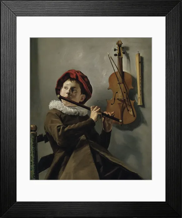 Framed Print : Boy playing the Flute, early 1630s. Creator: Judith Leyster Framed Print : Boy playing the Flute, early 1630s. Creator: Judith Leyster