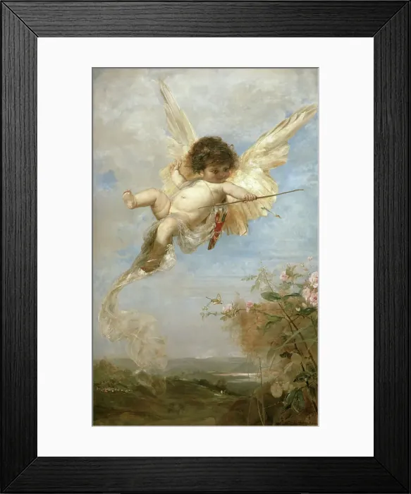 Framed Print : Cupid, 1878. Creator: Julius Kronberg Framed Print : Cupid, 1878. Creator: Julius Kronberg