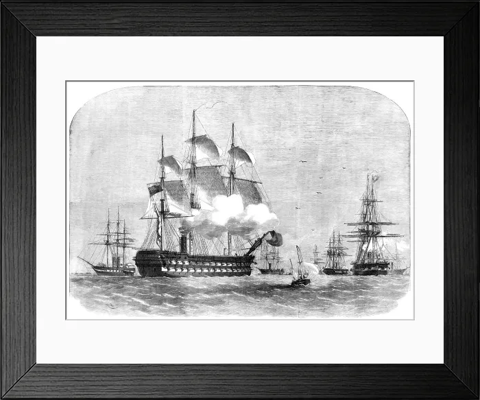 Framed Print : The War in China - Naval Reinforcements for the China Squadron, 1857. Creator: Unknown Framed Print : The War in China - Naval Reinforcements for the China Squadron, 1857. Creator: Unknown