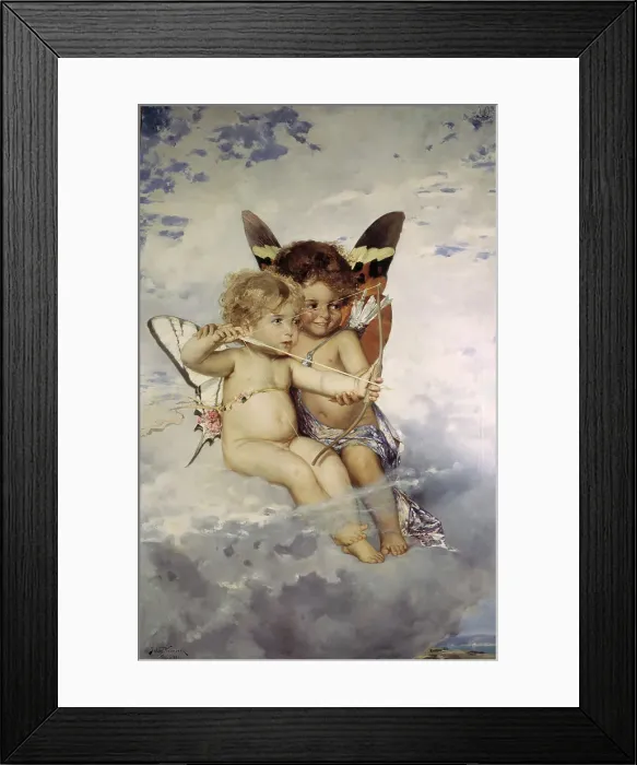 Framed Print : Cupids, 1881. Creator: Julius Kronberg Framed Print : Cupids, 1881. Creator: Julius Kronberg