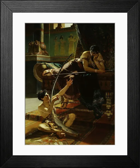Framed Print : David and Saul, 1885. Creator: Julius Kronberg Framed Print : David and Saul, 1885. Creator: Julius Kronberg