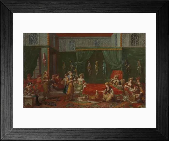 Framed Print : Lying-in Room of a Distinguished Turkish Woman, c.1720-c.1737. Creator: Jean Baptiste Vanmour Framed Print : Lying-in Room of a Distinguished Turkish Woman, c.1720-c.1737. Creator: Jean Baptiste Vanmour
