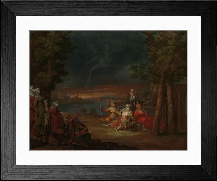 Framed Print : Turkish Women in the Countryside near Istanbul, c.1720-c.1737. Creator: Jean Baptiste Vanmour Framed Print : Turkish Women in the Countryside near Istanbul, c.1720-c.1737. Creator: Jean Baptiste Vanmour