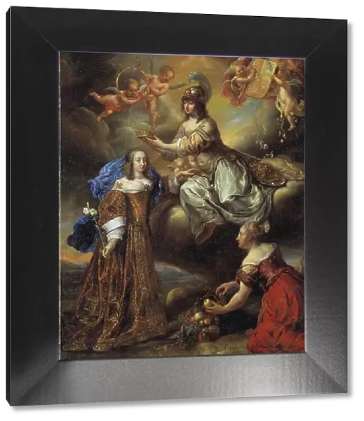 Allegory of Hedvig Eleonora, 1636-1715, crowned by Minerva, 1654. Creator: Jurgen Ovens