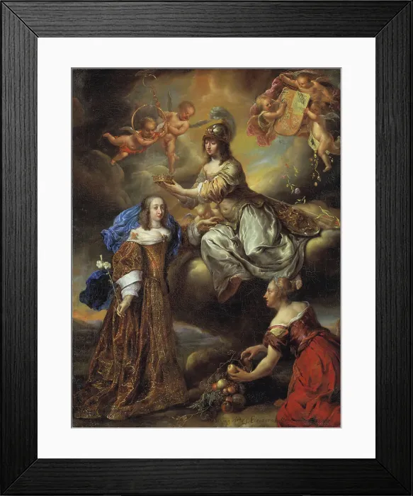 Framed Print : Allegory of Hedvig Eleonora, 1636-1715, crowned by Minerva, 1654. Creator: Jurgen Ovens Framed Print : Allegory of Hedvig Eleonora, 1636-1715, crowned by Minerva, 1654. Creator: Jurgen Ovens