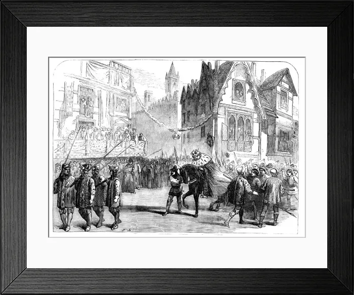 Framed Print : Scene from King Richard the Second, at the Princess Theatre, 1857. Creator: Unknown. Scene from King Richard the Second, at the Princess Theatre, 1857. Creator: Unknown Framed Print : Scene from King Richard the Second, at the Princess Theatre, 1857. Creator: Unknown. Scene from King Richard the Second, at the Princess Theatre, 1857. Creator: Unknown