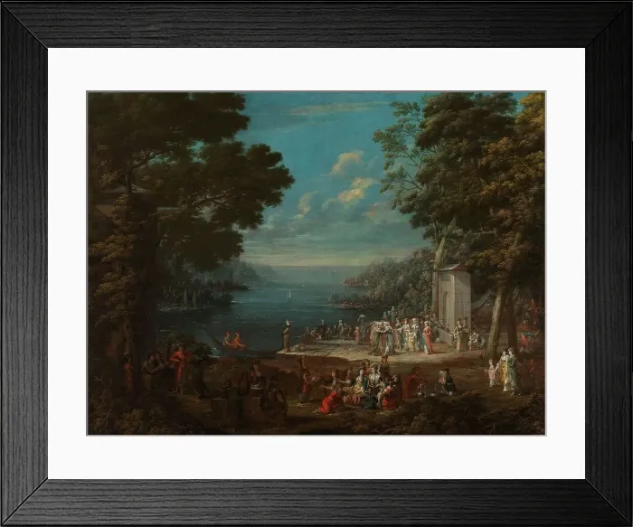 Framed Print : Ladies Outing at Hünkâr Iskelesi along the Bosporus, c.1720-c.1737. Creator: Jean Baptiste Vanmour Framed Print : Ladies Outing at Hünkâr Iskelesi along the Bosporus, c.1720-c.1737. Creator: Jean Baptiste Vanmour