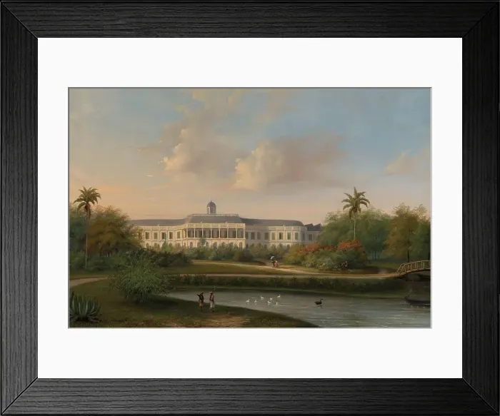 Framed Print : Rear View of Buitenzorg Palace before the Earthquake of 10 October 1834, 1834-1836. Creator: Willem Troost II Framed Print : Rear View of Buitenzorg Palace before the Earthquake of 10 October 1834, 1834-1836. Creator: Willem Troost II
