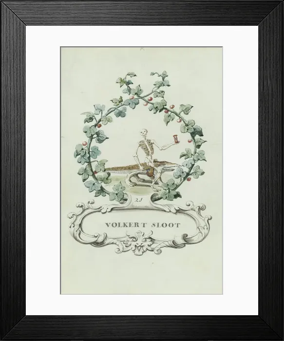Framed Print : Cartoon of Volkert Sloot, 1710-1720. Creator: Anon Framed Print : Cartoon of Volkert Sloot, 1710-1720. Creator: Anon