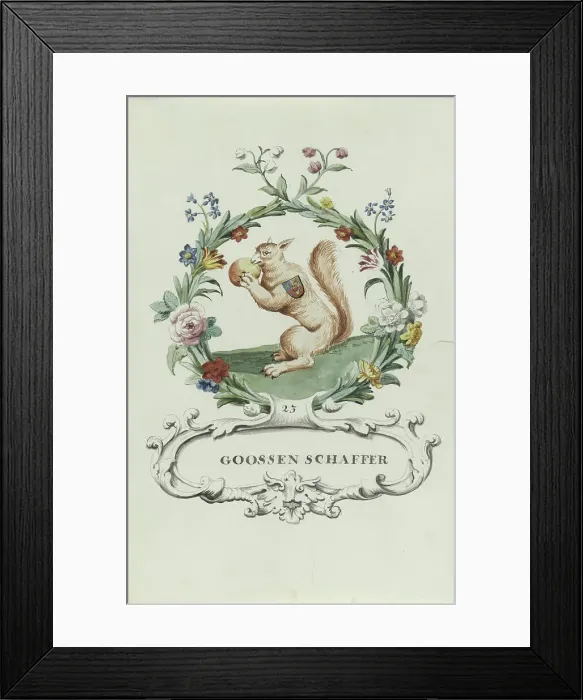 Framed Print : Cartoon of Goossen Schaffer, 1710-1720. Creator: Anon Framed Print : Cartoon of Goossen Schaffer, 1710-1720. Creator: Anon