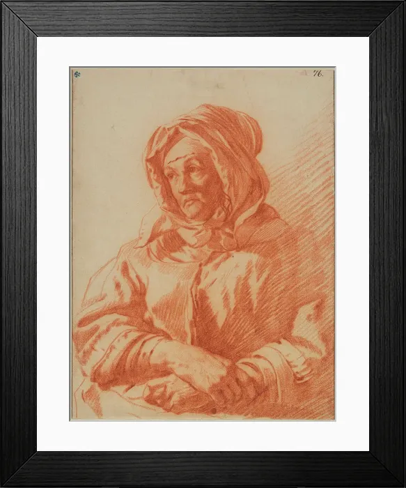 Framed Print : Portrait of an Elderly Woman Wearing a Kerchief Creator: Karel Du Jardin Framed Print : Portrait of an Elderly Woman Wearing a Kerchief Creator: Karel Du Jardin