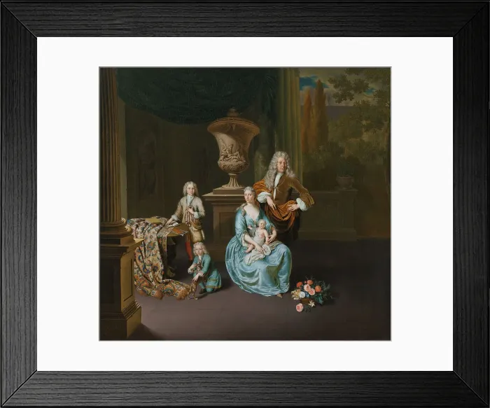 Framed Print : Diederik Baron van Leyden van Vlaardingen...with his Wife...and their Sons... 1728. Creator: Willem van Mieris Framed Print : Diederik Baron van Leyden van Vlaardingen...with his Wife...and their Sons... 1728. Creator: Willem van Mieris