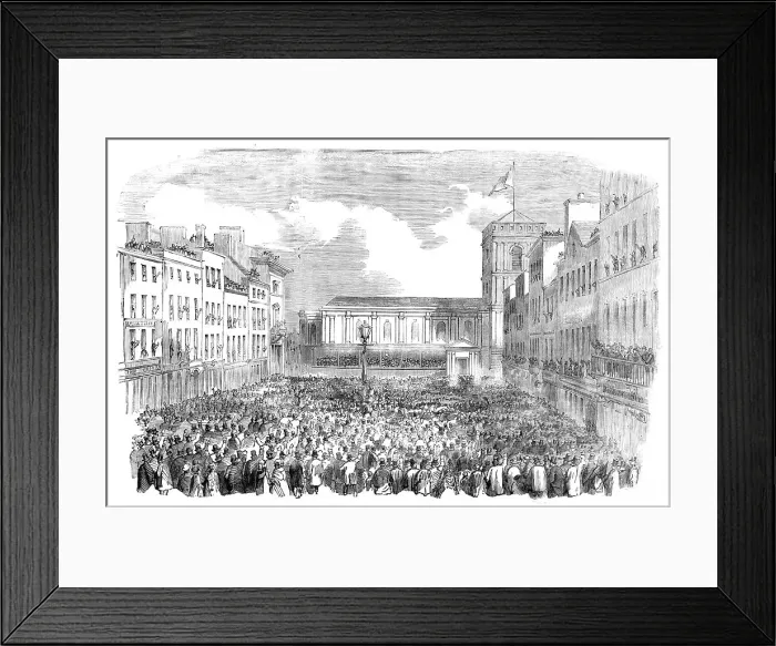 Framed Print : The Manchester Election: the Hustings in St. Anne's-Square, 1857. Creator: Unknown