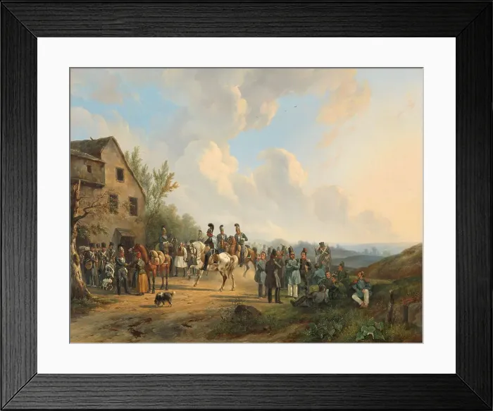 Framed Print : Scene from the Ten Days Campaign against the Belgian Revolt, August 1831, 1831-1835. Creator: Wouterus Verschuur Framed Print : Scene from the Ten Days Campaign against the Belgian Revolt, August 1831, 1831-1835. Creator: Wouterus Verschuur