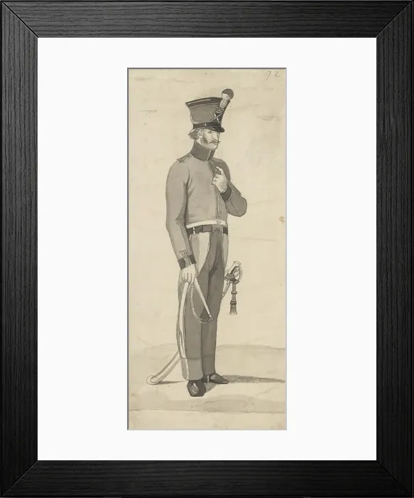 Framed Print : Field artillery, 1800-1850. Creator: Anon Framed Print : Field artillery, 1800-1850. Creator: Anon