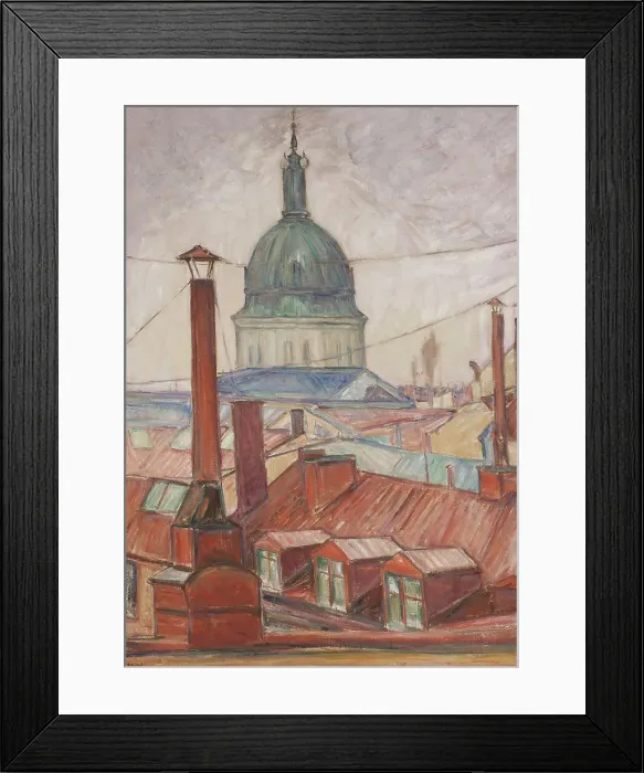 Framed Print : Above the Rooftops, Östermalm, Stockholm. Creator: Karl Nordström