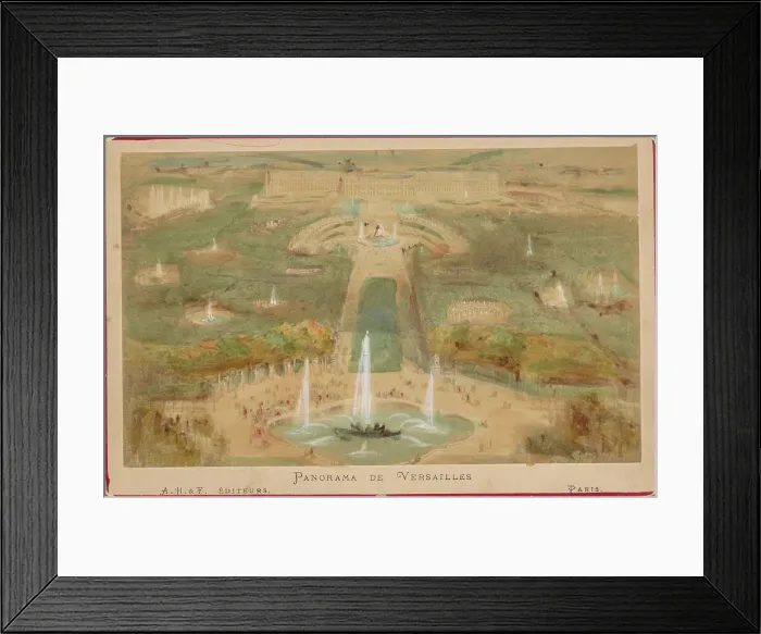 Framed Print : Panorama of Versailles, c.1880-c.1890. Creator: Unknown Framed Print : Panorama of Versailles, c.1880-c.1890. Creator: Unknown