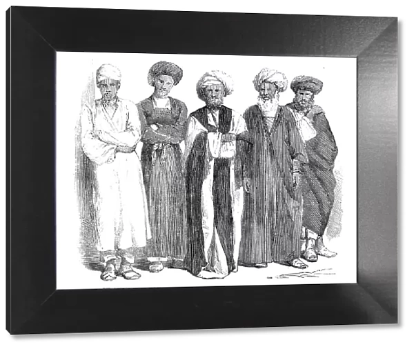 Sketches in the Persian Gulf - Persian and Arab inhabitants of Bushire - from a photograph, 1857. Creator: Unknown