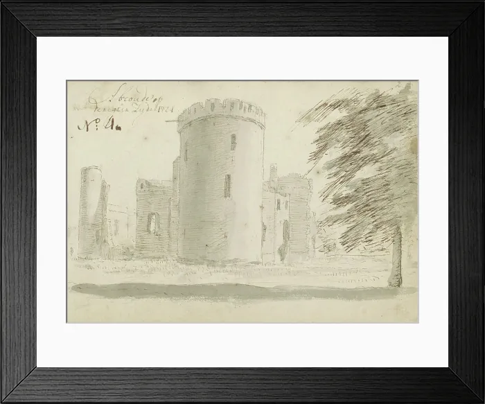 Framed Print : Ruin of castle Abcoude, 1724. Creator: Abraham Meyling Framed Print : Ruin of castle Abcoude, 1724. Creator: Abraham Meyling