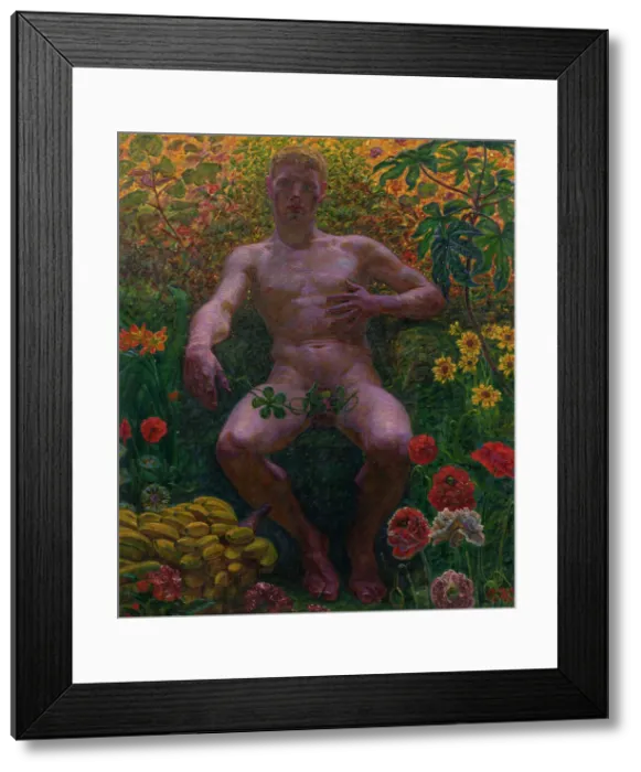 Framed Print : Adam in Paradise, 1914. Creator: Kristian Zahrtmann Framed Print : Adam in Paradise, 1914. Creator: Kristian Zahrtmann