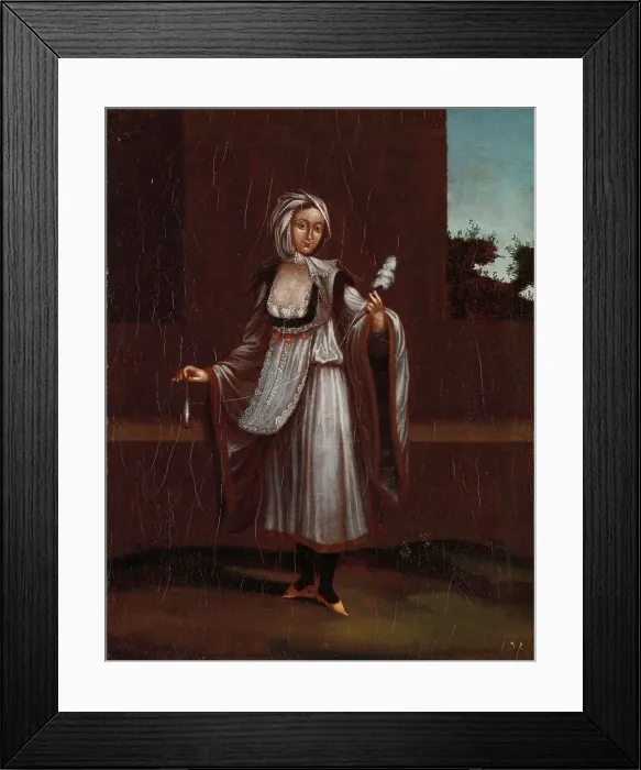 Framed Print : Woman from the Island of Patmos, 1700-1737. Creator: Workshop of Jean Baptiste Vanmour Framed Print : Woman from the Island of Patmos, 1700-1737. Creator: Workshop of Jean Baptiste Vanmour