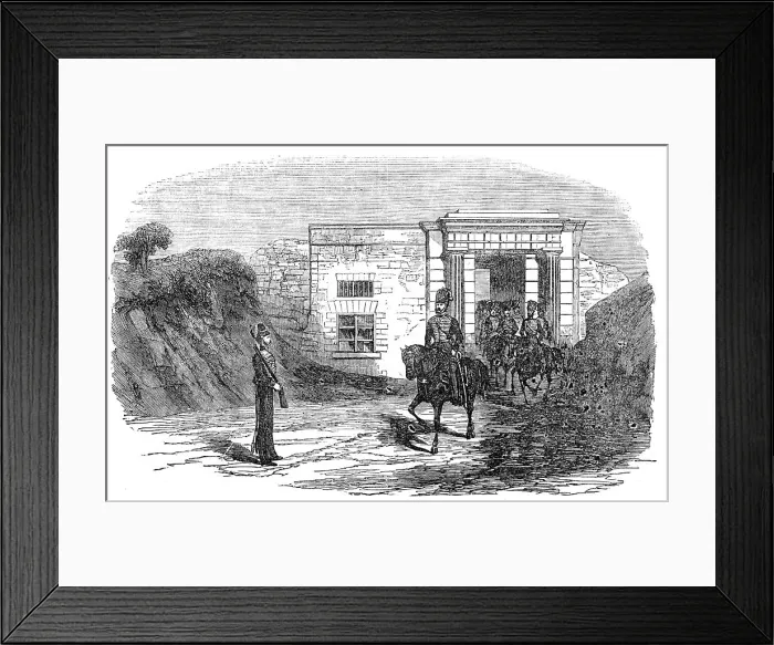 Framed Print : The Phoros Gate, before Sebastopol - sketched by J. A. Crowe, 1856. Creator: J. A. Crowe Framed Print : The Phoros Gate, before Sebastopol - sketched by J. A. Crowe, 1856. Creator: J. A. Crowe