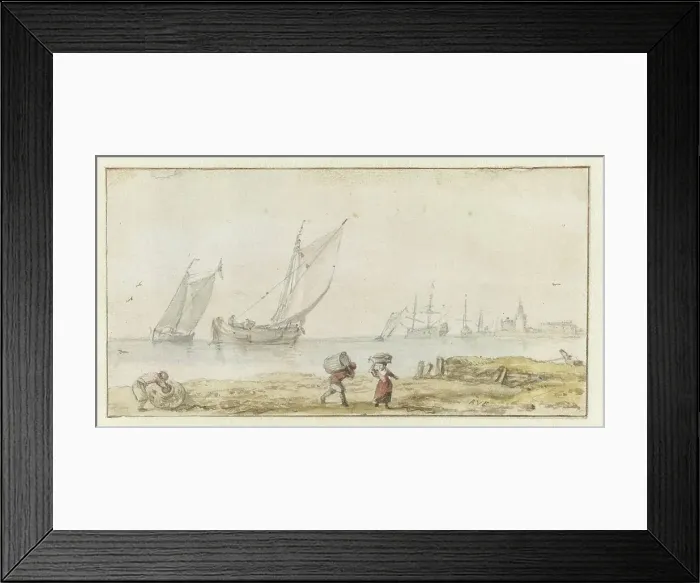 Framed Print : Stil water, 1631-1675. Creator: Allart van Everdingen