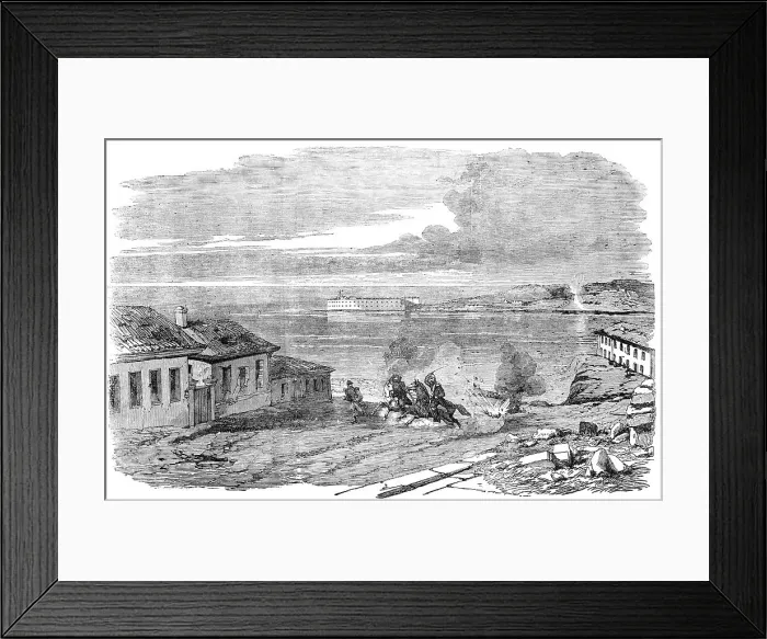 Framed Print : Sebastopol - Entrance to the Harbour, near Fort Nicholas - sketched by E. A. Goodall, 1856. Creator: Edward Alfred Goodall Framed Print : Sebastopol - Entrance to the Harbour, near Fort Nicholas - sketched by E. A. Goodall, 1856. Creator: Edward Alfred Goodall