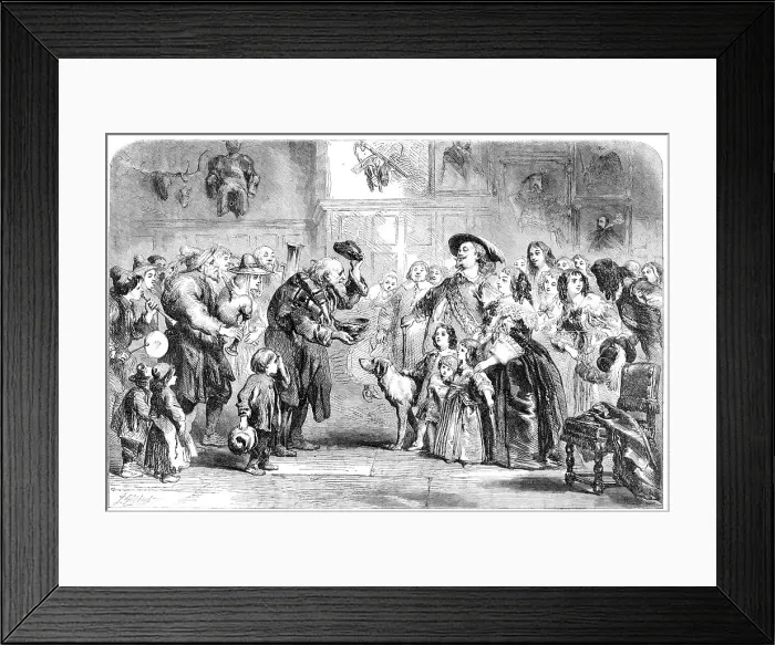 Framed Print : The Twelfth-Night Wassail-Bowl, 1856. Creator: Sir John Gilbert Framed Print : The Twelfth-Night Wassail-Bowl, 1856. Creator: Sir John Gilbert
