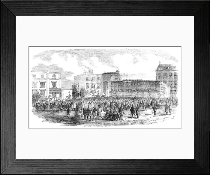 Framed Print : The Lambeth Election: the Hustings at Kennington, 1857. Creator: Unknown Framed Print : The Lambeth Election: the Hustings at Kennington, 1857. Creator: Unknown
