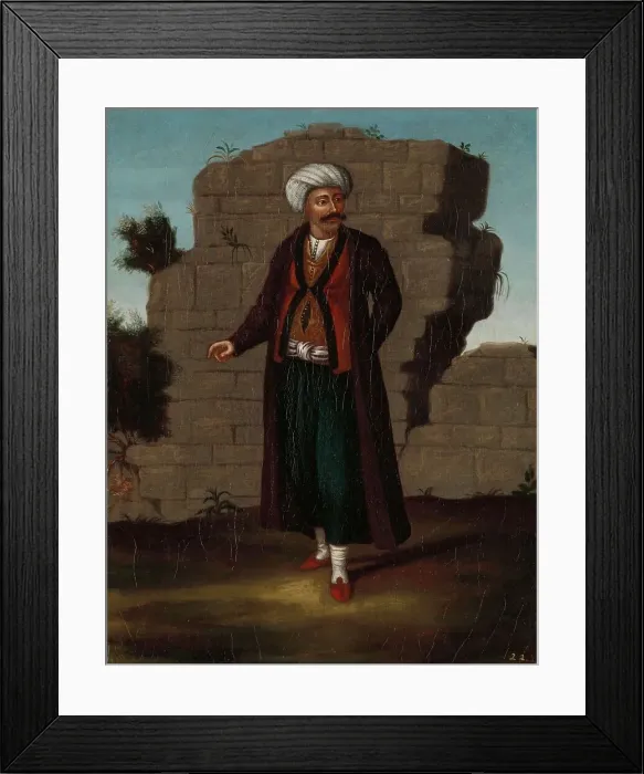 Framed Print : Man from the Island of Mykonos, 1700-1737. Creator: Workshop of Jean Baptiste Vanmour Framed Print : Man from the Island of Mykonos, 1700-1737. Creator: Workshop of Jean Baptiste Vanmour