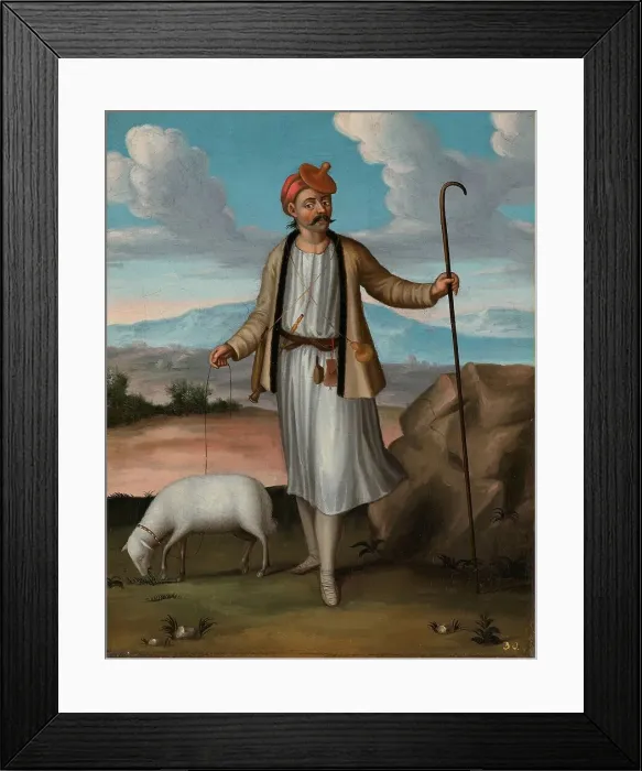 Framed Print : Albanian Herdsman, 1700-1737. Creator: Workshop of Jean Baptiste Vanmour Framed Print : Albanian Herdsman, 1700-1737. Creator: Workshop of Jean Baptiste Vanmour