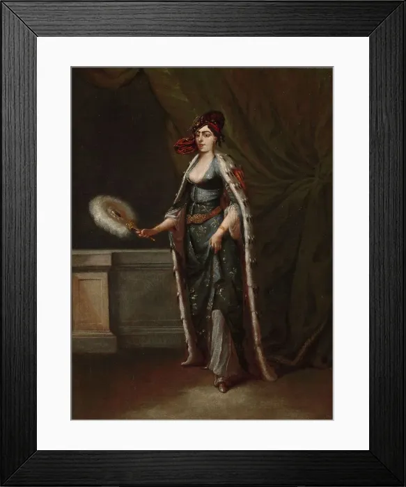 Framed Print : A Turkish Woman, c.1720-1737. Creator: Jean Baptiste Vanmour Framed Print : A Turkish Woman, c.1720-1737. Creator: Jean Baptiste Vanmour