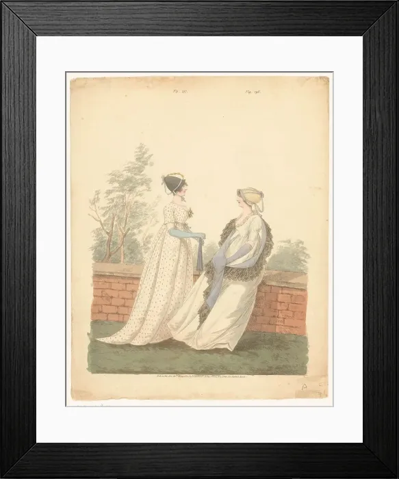 Framed Print : Gallery of Fashion, 1801. Creator: Anon Framed Print : Gallery of Fashion, 1801. Creator: Anon