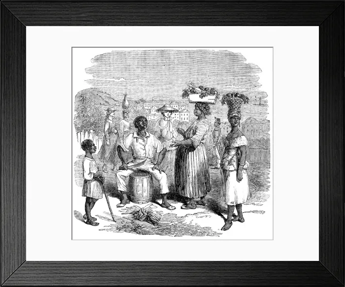Framed Print : The Market in Nassau, New Providence, 1856. Creator: Unknown Framed Print : The Market in Nassau, New Providence, 1856. Creator: Unknown