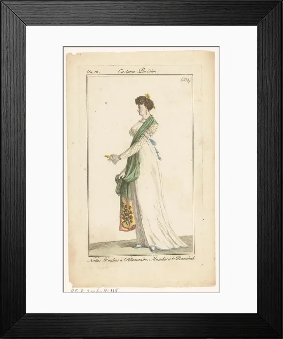 Framed Print : Journal of Ladies and Fashions, 1803-1804. Creator: Unknown Framed Print : Journal of Ladies and Fashions, 1803-1804. Creator: Unknown